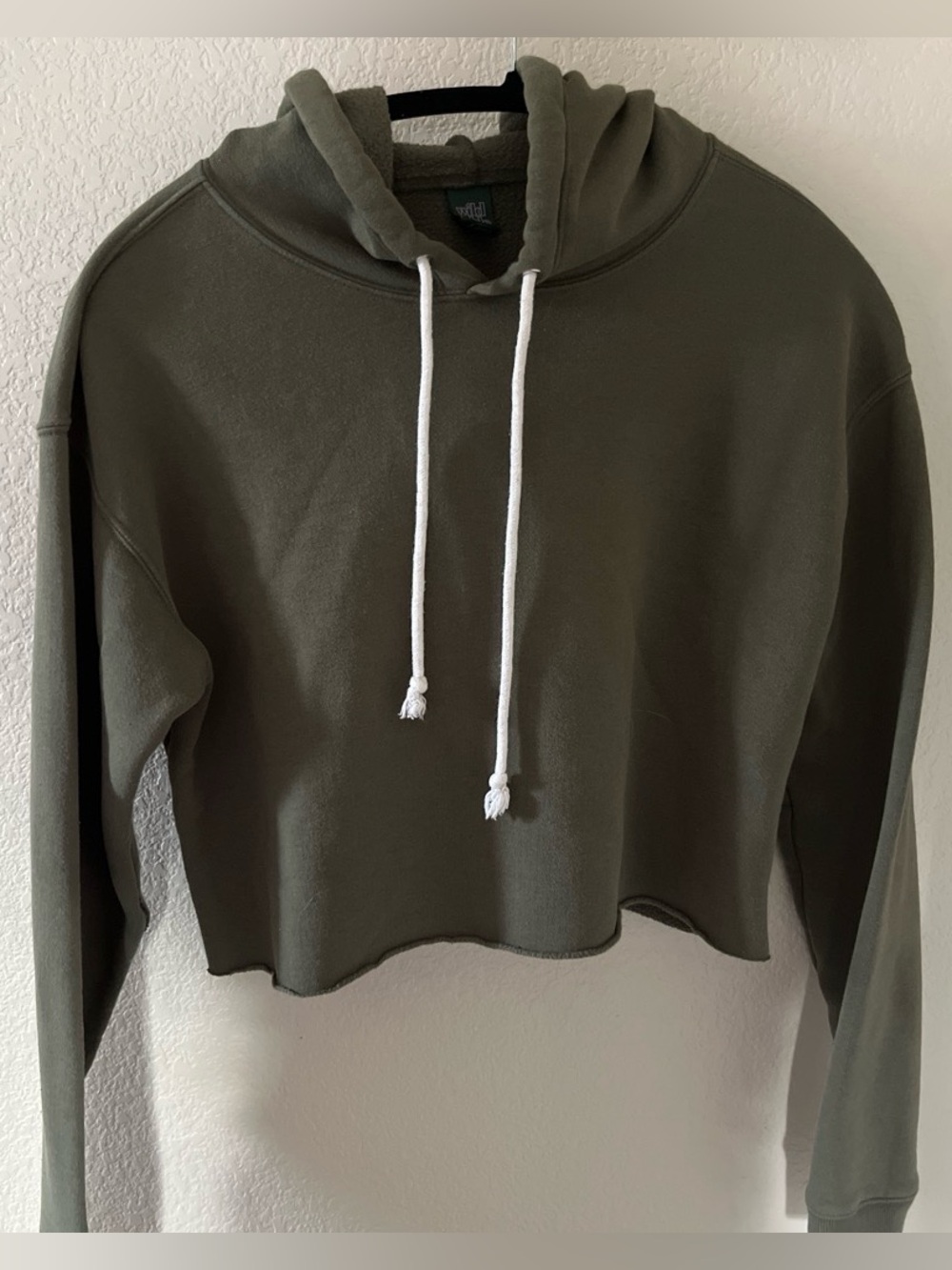 Green Cropped Hoodie